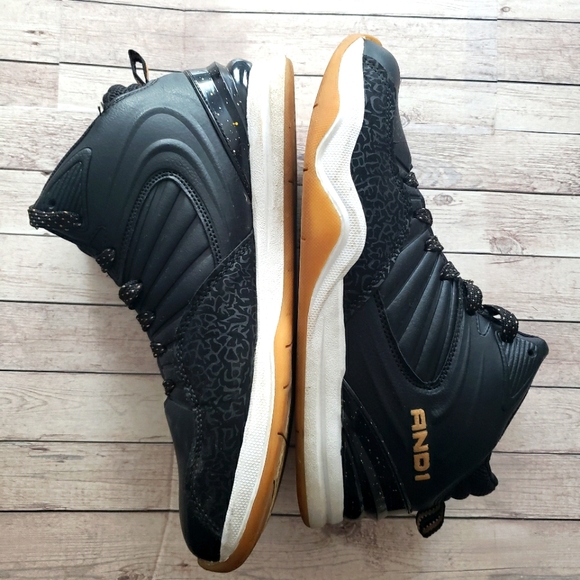 And1 black and white basketball shoes size 7 - Picture 8 of 9